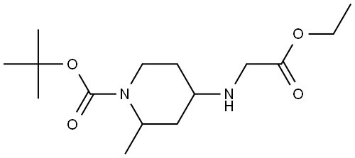 tert-butyl 4-((2-ethoxy-2-oxoethyl)amino)-2-methylpiperidine-1-carboxylate Structure