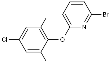 2-Bromo-6-(4-chloro-2,6-diiodophenoxy)pyridine Structure