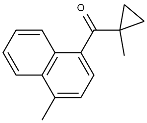 (1-Methylcyclopropyl)(4-methyl-1-naphthalenyl)methanone Structure