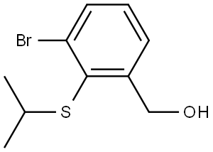 3-Bromo-2-[(1-methylethyl)thio]benzenemethanol Structure