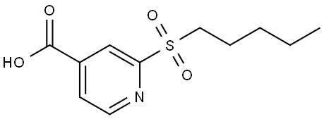 2-(Pentylsulfonyl)-4-pyridinecarboxylic acid Structure