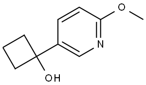 1-(6-methoxypyridin-3-yl)cyclobutanol Structure