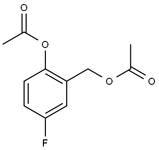 Benzenemethanol, 2-(acetyloxy)-5-fluoro-, 1-acetate Structure