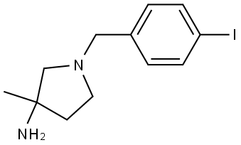 1-(4-iodobenzyl)-3-methylpyrrolidin-3-amine Structure