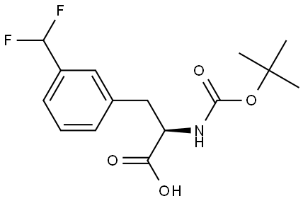 (R)-2-((tert-butoxycarbonyl)amino)-3-(3-(difluoromethyl)phenyl)propanoic acid Structure