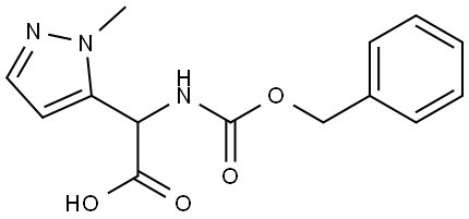 2-(((benzyloxy)carbonyl)amino)-2-(1-methyl-1H-pyrazol-5-yl)acetic acid Structure