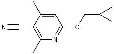 6-(Cyclopropylmethoxy)-2,4-dimethyl-3-pyridinecarbonitrile Structure