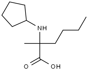 2-(cyclopentylamino)-2-methylhexanoic acid 구조식 이미지