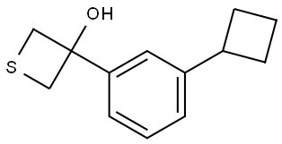 3-(3-Cyclobutylphenyl)-3-thietanol Structure