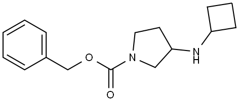 1-Pyrrolidinecarboxylic acid, 3-(cyclobutylamino)-, phenylmethyl ester Structure