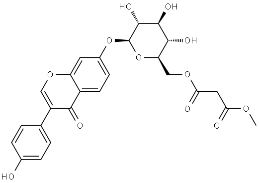 methylation of 6"-O-malonyldaidzin Structure