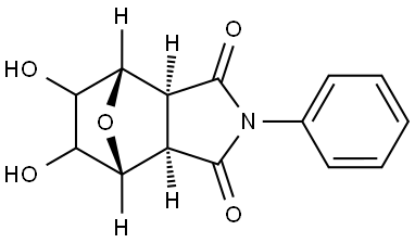 (3aR,4R,7S,7aS)-5,6-dihydroxy-2-phenylhexahydro-1H-4,7-epoxyisoindole-1,3(2H)-dione Structure