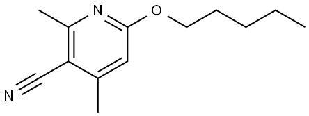 2,4-Dimethyl-6-(pentyloxy)-3-pyridinecarbonitrile Structure