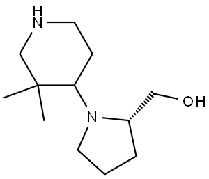 ((2S)-1-(3,3-dimethylpiperidin-4-yl)pyrrolidin-2-yl)methanol Structure