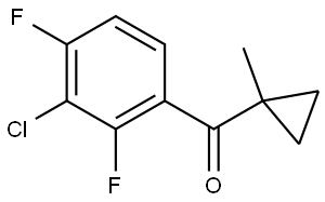 (3-Chloro-2,4-difluorophenyl)(1-methylcyclopropyl)methanone Structure