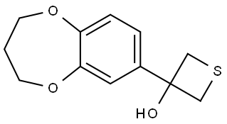 3-(3,4-Dihydro-2H-1,5-benzodioxepin-7-yl)-3-thietanol Structure