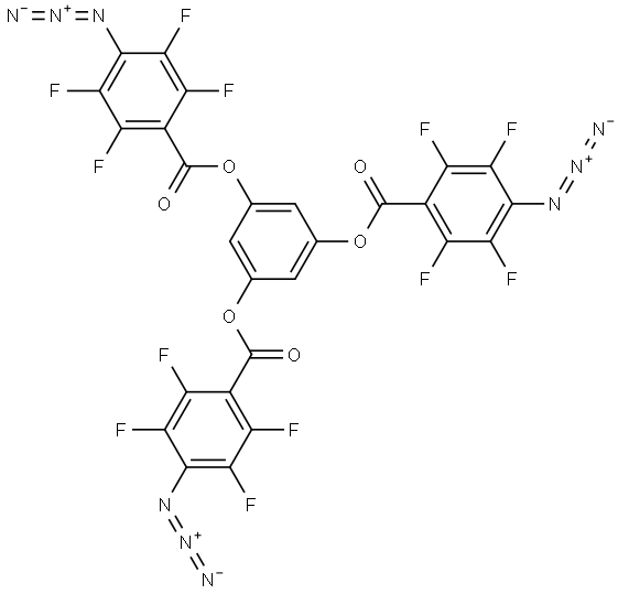 1,1',1''-(1,3,5-Benzenetriyl) tris(4-azido-2,3,5,6-tetrafluorobenzoate) Structure