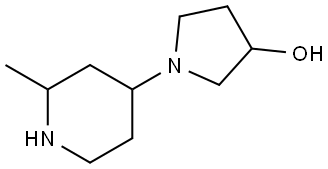 1-(2-methylpiperidin-4-yl)pyrrolidin-3-ol Structure