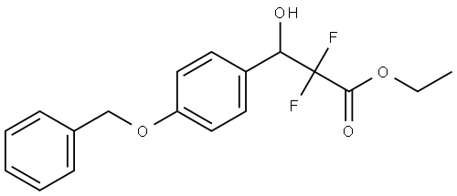 Benzenepropanoic acid, α,α-difluoro-β-hydroxy-4-(phenylmethoxy)-, ethyl ester Structure