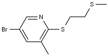 5-Bromo-3-methyl-2-[[2-(methylthio)ethyl]thio]pyridine Structure