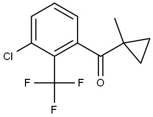 3-Chloro-2-(trifluoromethyl)phenyl](1-methylcyclopropyl)methanone Structure