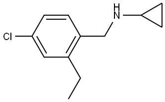 Benzenemethanamine, 4-chloro-N-cyclopropyl-2-ethyl- 구조식 이미지