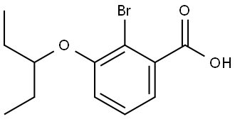 2-Bromo-3-(1-ethylpropoxy)benzoic acid Structure