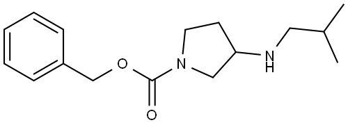 1-Pyrrolidinecarboxylic acid, 3-[(2-methylpropyl)amino]-, phenylmethyl ester Structure