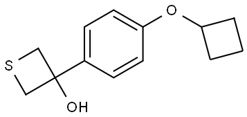 3-[4-(Cyclobutyloxy)phenyl]-3-thietanol Structure