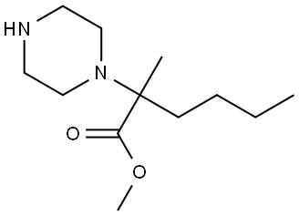 methyl 2-methyl-2-(piperazin-1-yl)hexanoate 구조식 이미지