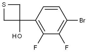 3-(4-Bromo-2,3-difluorophenyl)-3-thietanol Structure