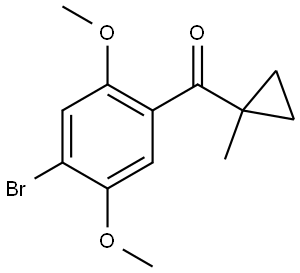 (4-Bromo-2,5-dimethoxyphenyl)(1-methylcyclopropyl)methanone Structure