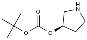 (R)-t-Butyl pyrrolidin-3-yl carbonate Structure