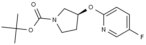 1,1-Dimethylethyl (3S)-3-[(5-fluoro-2-pyridinyl)oxy]-1-pyrrolidinecarboxylate Structure