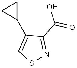 3-Isothiazolecarboxylic acid, 4-cyclopropyl- Structure