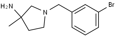 1-(3-bromobenzyl)-3-methylpyrrolidin-3-amine Structure