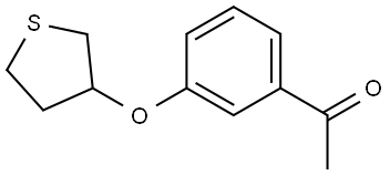 1-[3-[(Tetrahydro-3-thienyl)oxy]phenyl]ethanone Structure