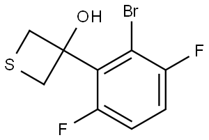 3-(2-Bromo-3,6-difluorophenyl)-3-thietanol Structure