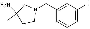 1-(3-iodobenzyl)-3-methylpyrrolidin-3-amine Structure