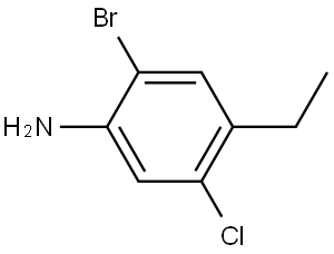 2-Bromo-5-chloro-4-ethylbenzenamine Structure