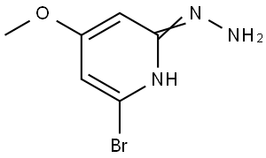 2-bromo-6-hydrazinyl-4-methoxypyridine Structure