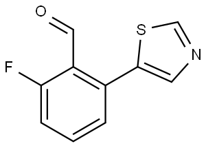 2-fluoro-6-(thiazol-5-yl)benzaldehyde Structure