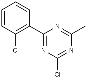 1,3,5-Triazine, 2-chloro-4-(2-chlorophenyl)-6-methyl- Structure