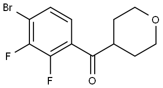 (4-Bromo-2,3-difluorophenyl)(tetrahydro-2H-pyran-4-yl)methanone Structure