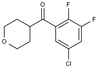 (5-Chloro-2,3-difluorophenyl)(tetrahydro-2H-pyran-4-yl)methanone Structure