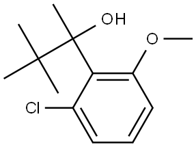 2-Chloro-α-(1,1-dimethylethyl)-6-methoxy-α-methylbenzenemethanol Structure