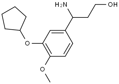 3-AMINO-3-(3-CYCLOPENTYLOXY-4-METHOXYPHENYL)PROPAN-1-OL Structure