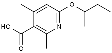 2,4-Dimethyl-6-(1-methylpropoxy)-3-pyridinecarboxylic acid Structure