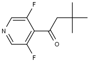 1-(3,5-Difluoro-4-pyridinyl)-3,3-dimethyl-1-butanone Structure