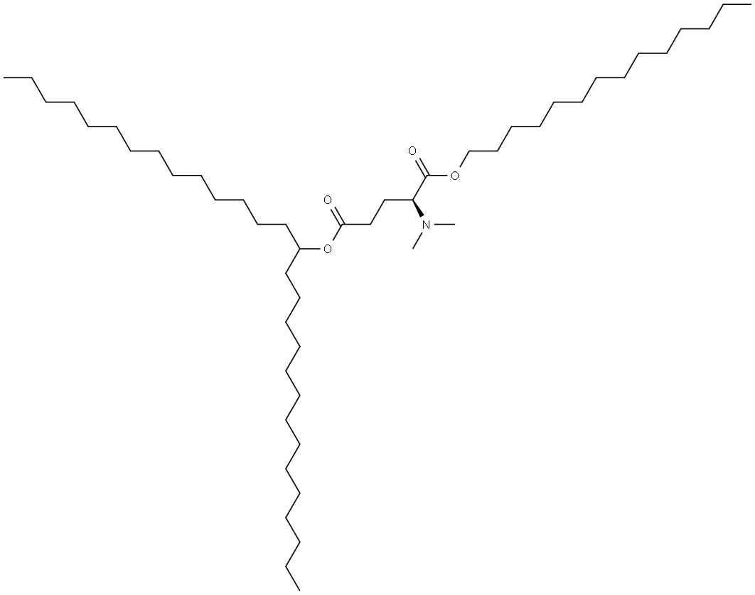 (S)-5-nonacosan-15-yl 1-tetradecyl 2-(dimethylamino)pentanedioate Structure